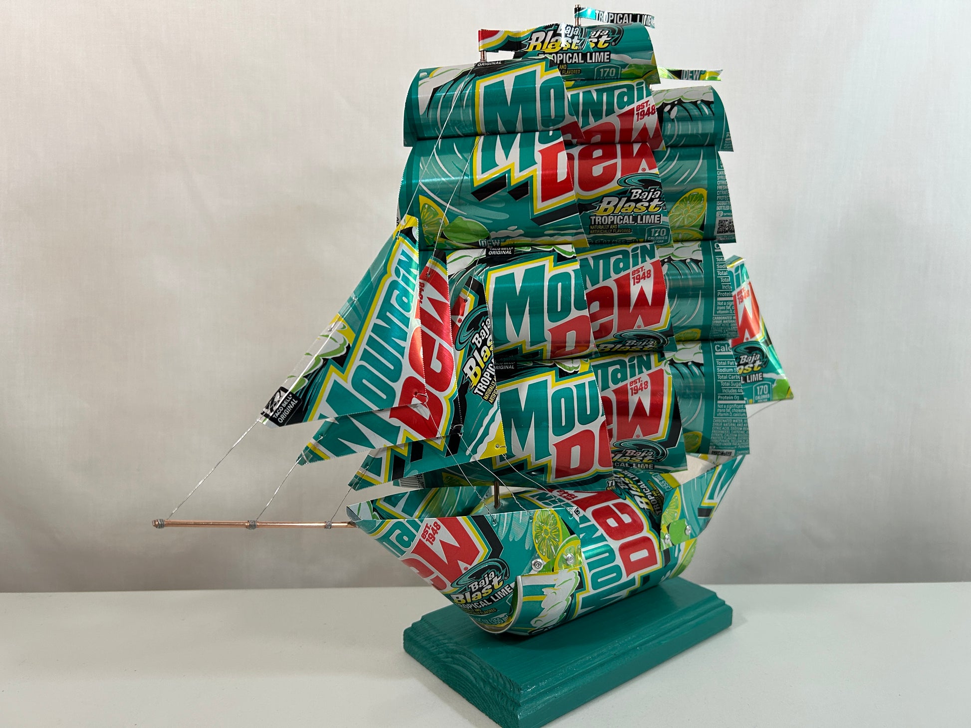 Mountain Dew Baja Blast Soda Can Ship