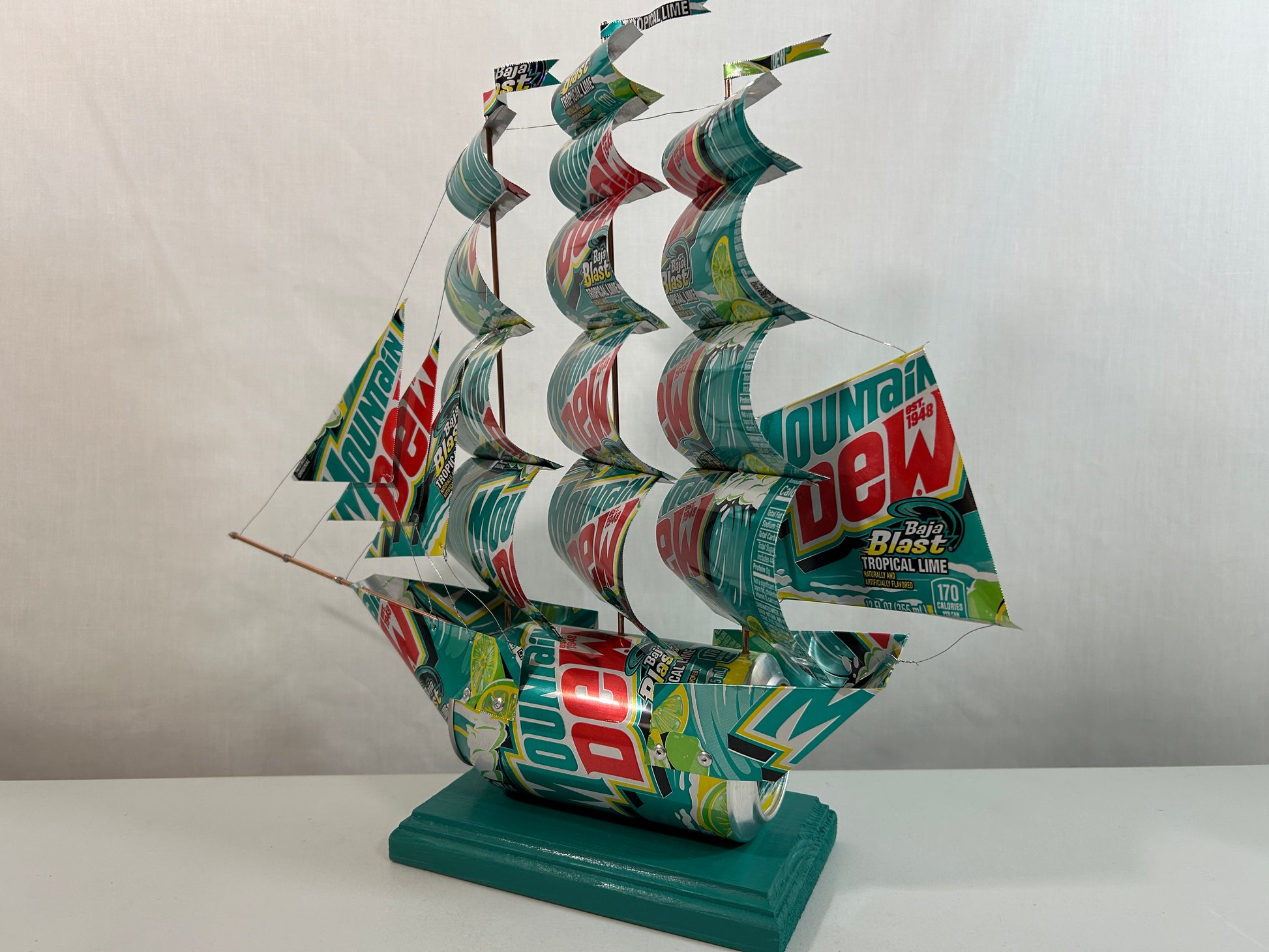 Mountain Dew Baja Blast Soda Can Ship