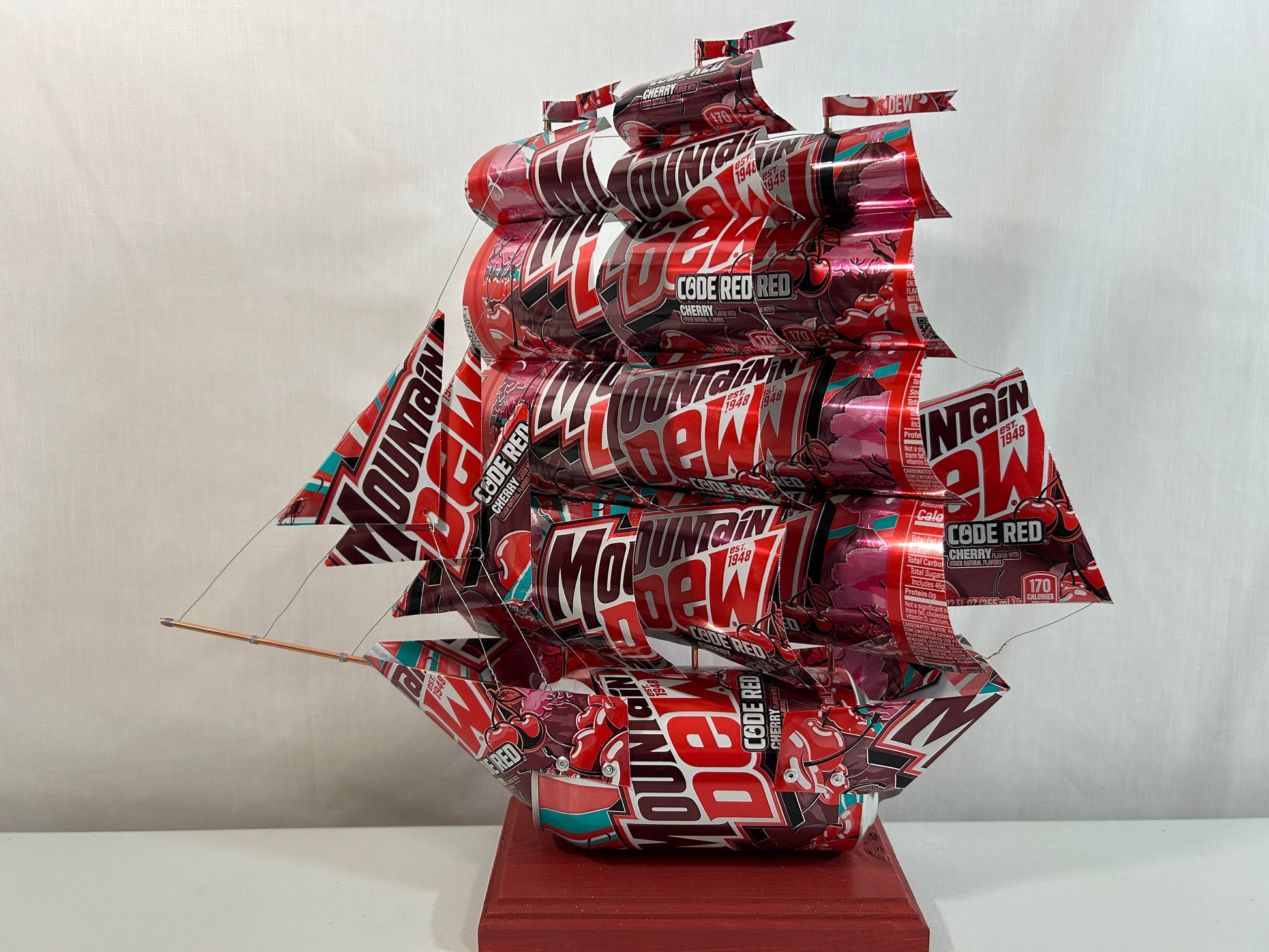 Mountain Dew Code Red Soda Can Ship