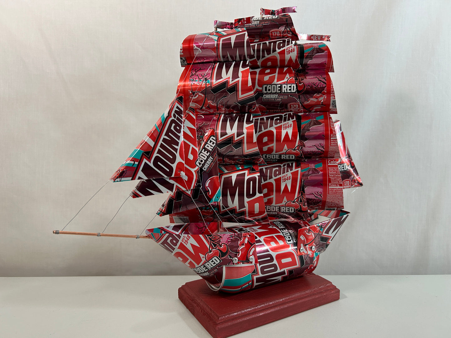 Mountain Dew Code Red Soda Can Ship