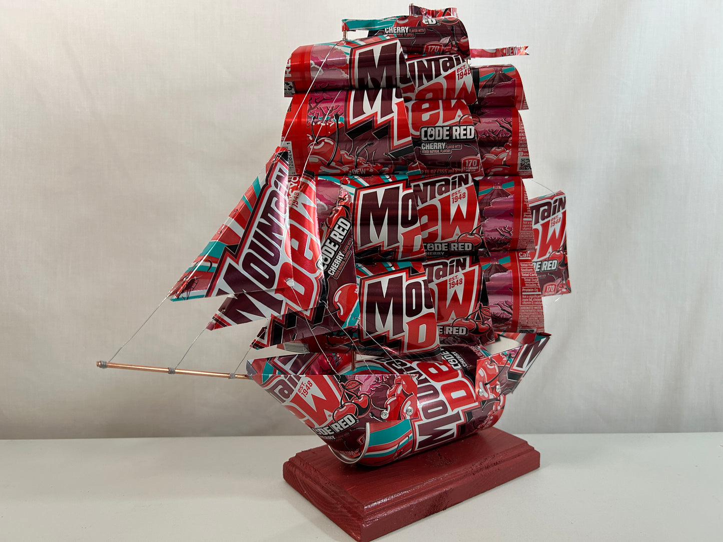 Mountain Dew Code Red Soda Can Ship