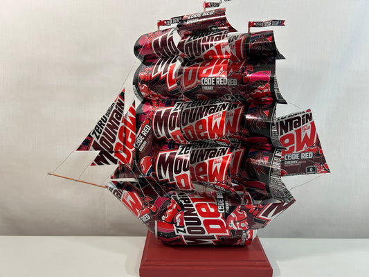 Mountain Dew Code Red Zero Sugar Soda Can Ship