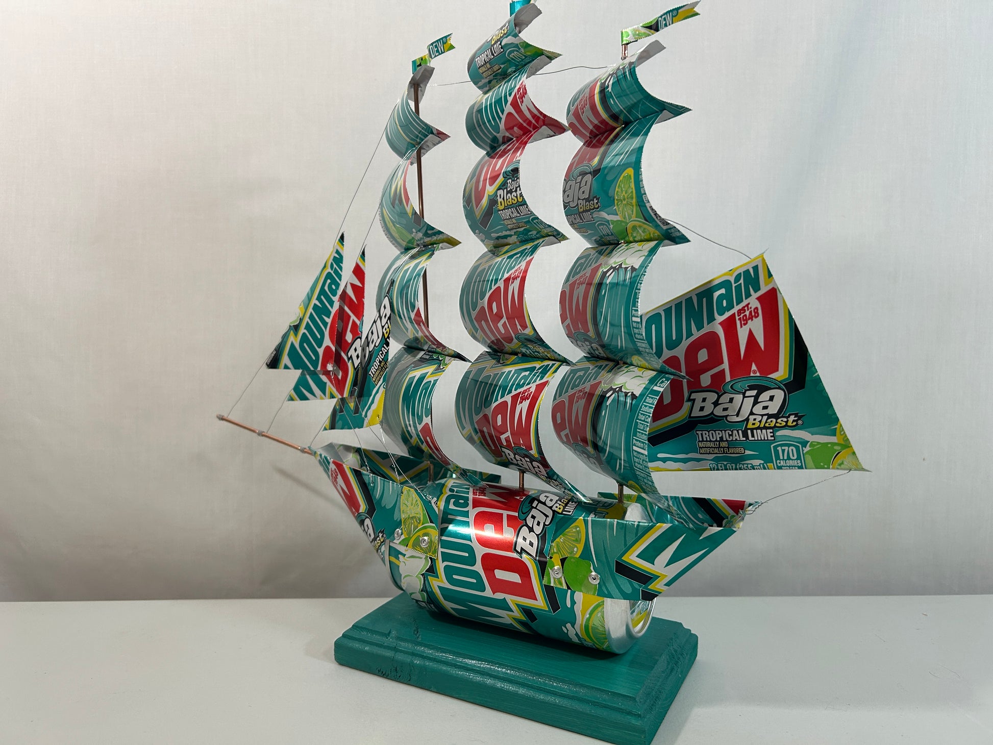 Mountain Dew Baja Blast Soda Can Ship