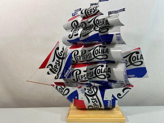 Pepsi Cola Real Sugar Soda Can Ship