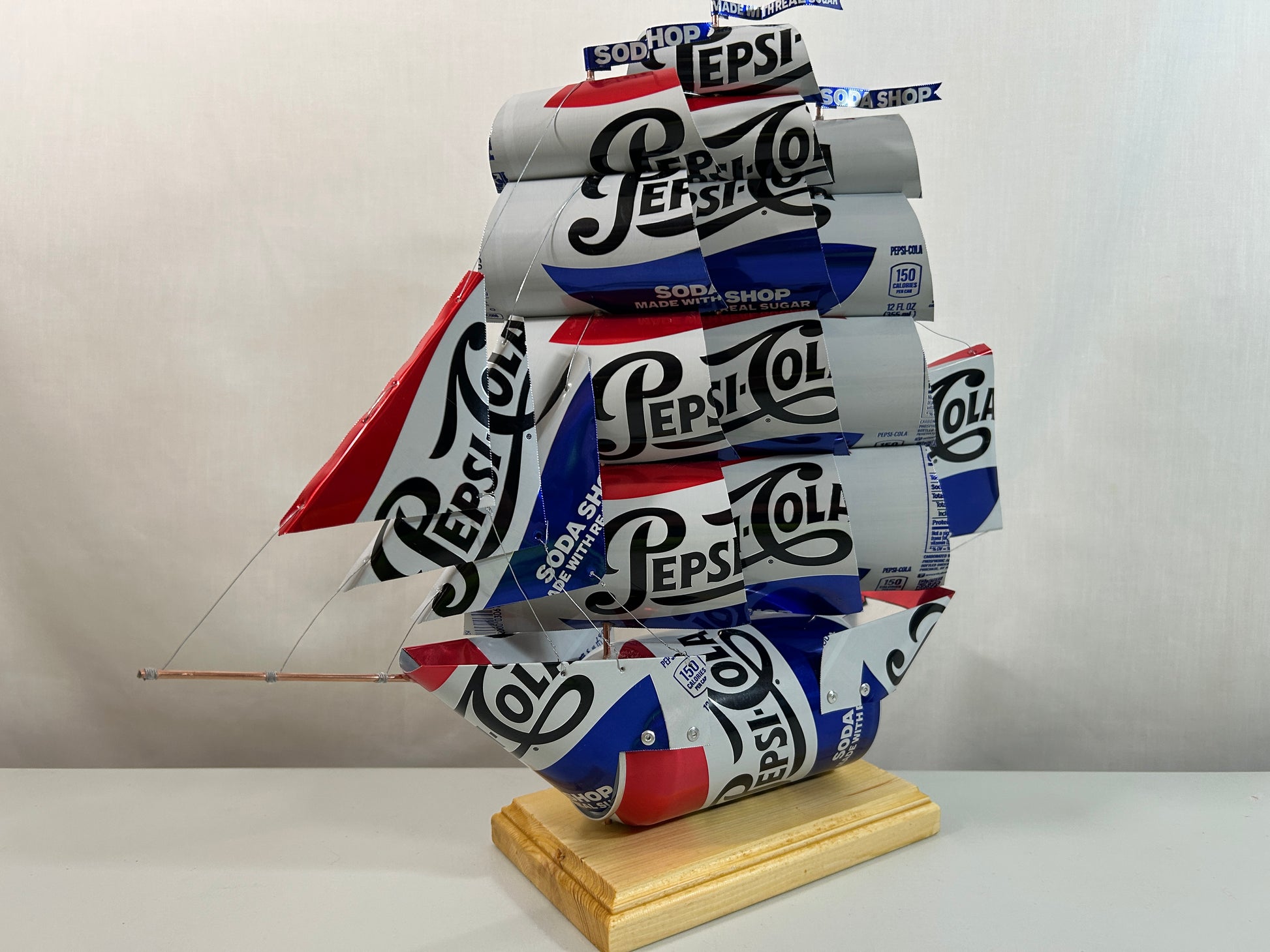 Pepsi Cola Real Sugar Soda Can Ship