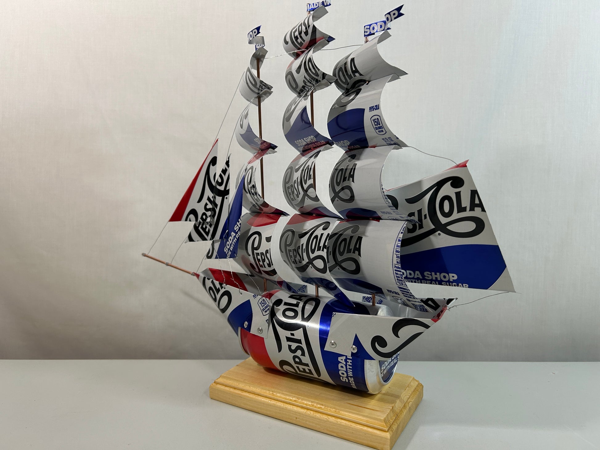 Pepsi Cola Real Sugar Soda Can Ship