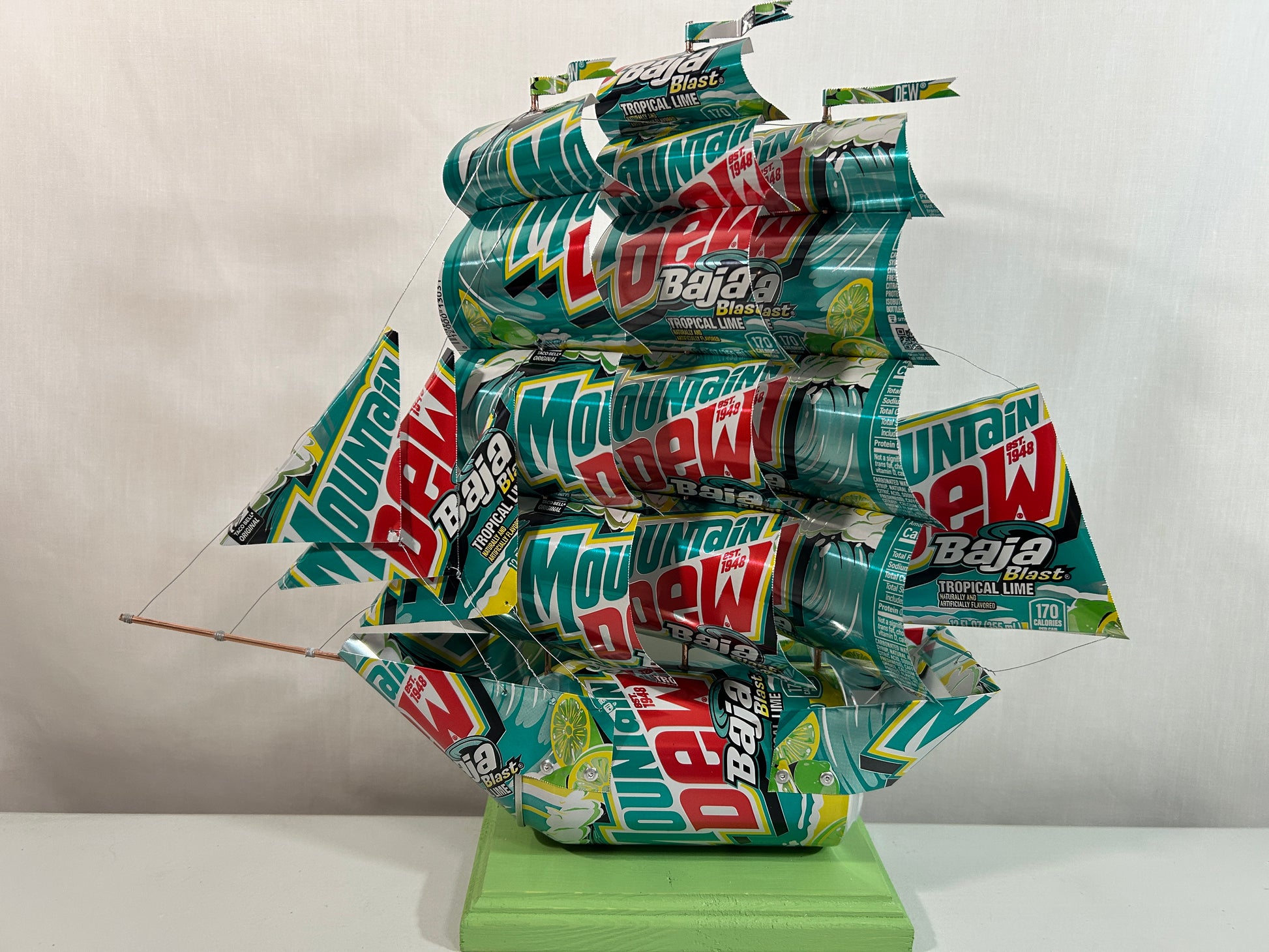 Mountain Dew Baja Blast Soda Can Ship