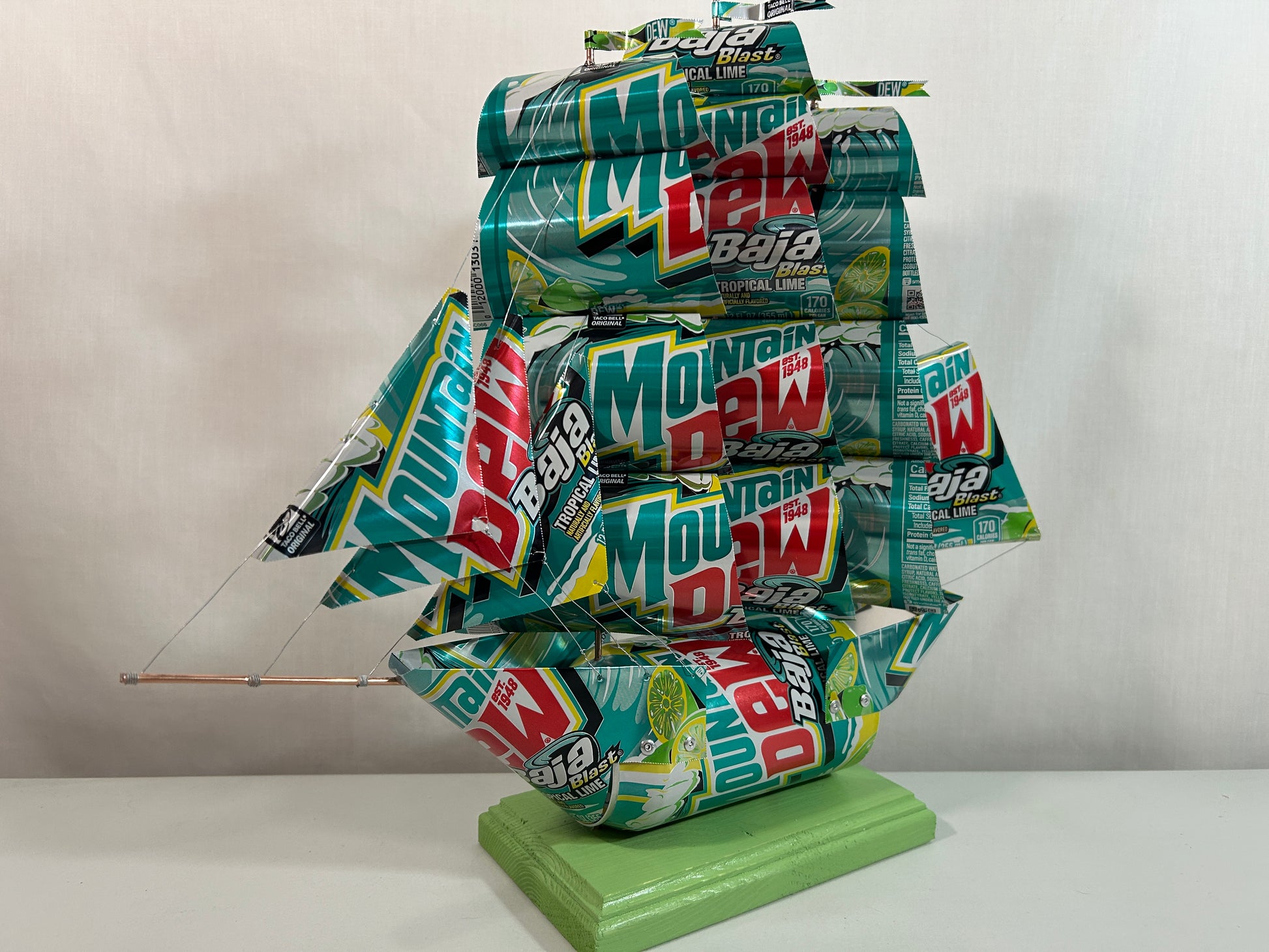 Mountain Dew Baja Blast Soda Can Ship