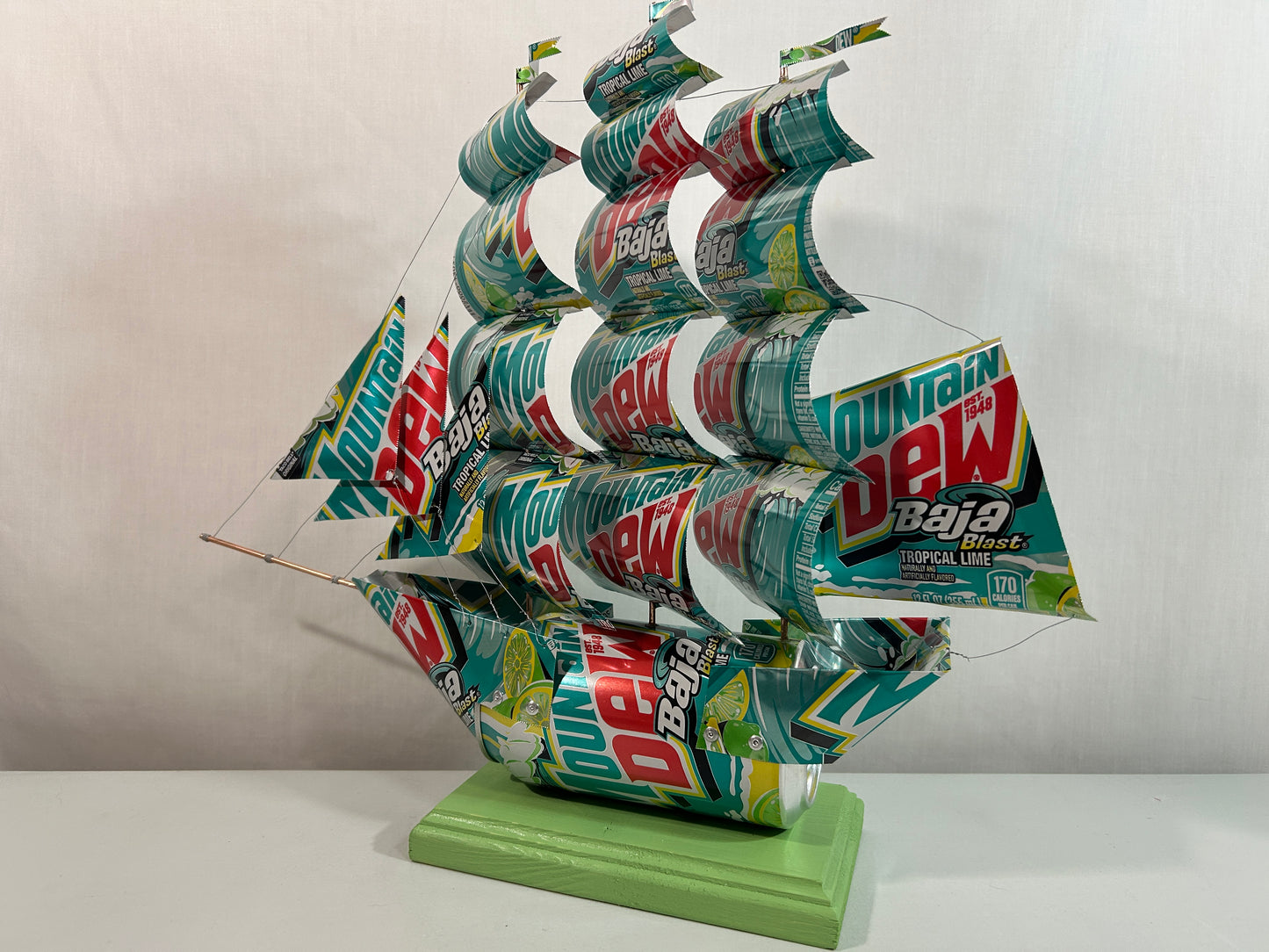 Mountain Dew Baja Blast Soda Can Ship