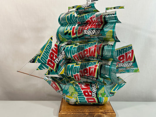Mountain Dew Baja Blast Soda Can Ship