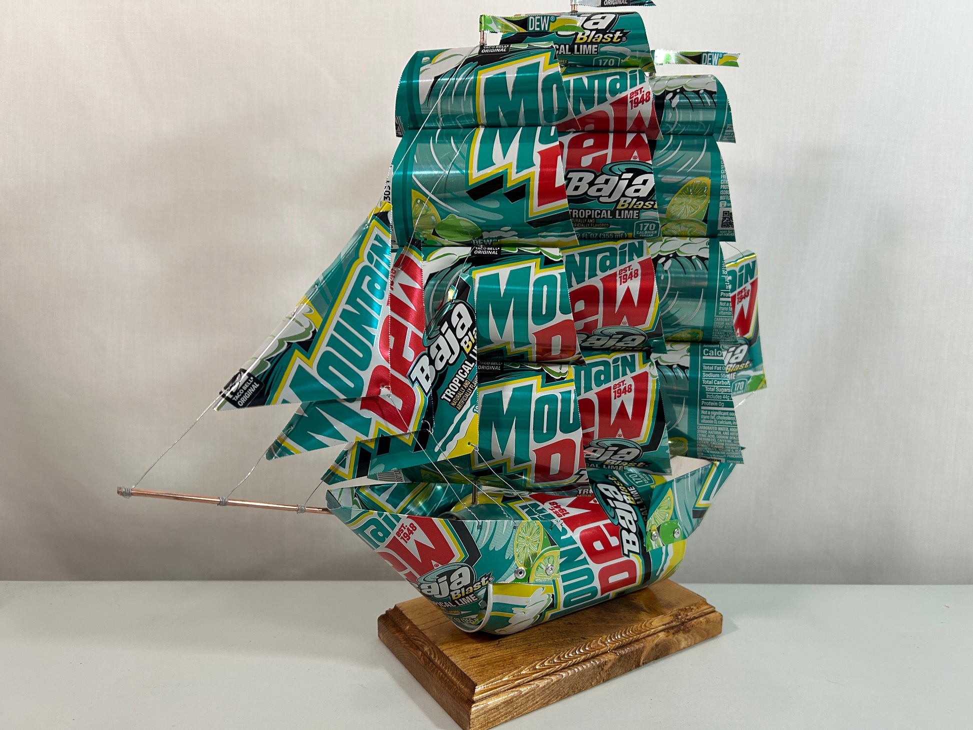 Mountain Dew Baja Blast Soda Can Ship