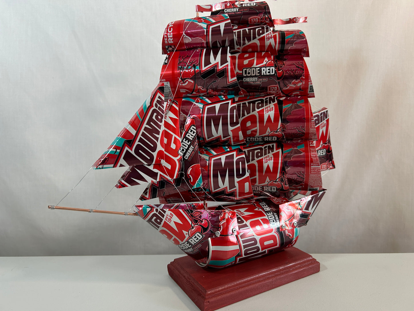 Mountain Dew Code Red Soda Can Ship