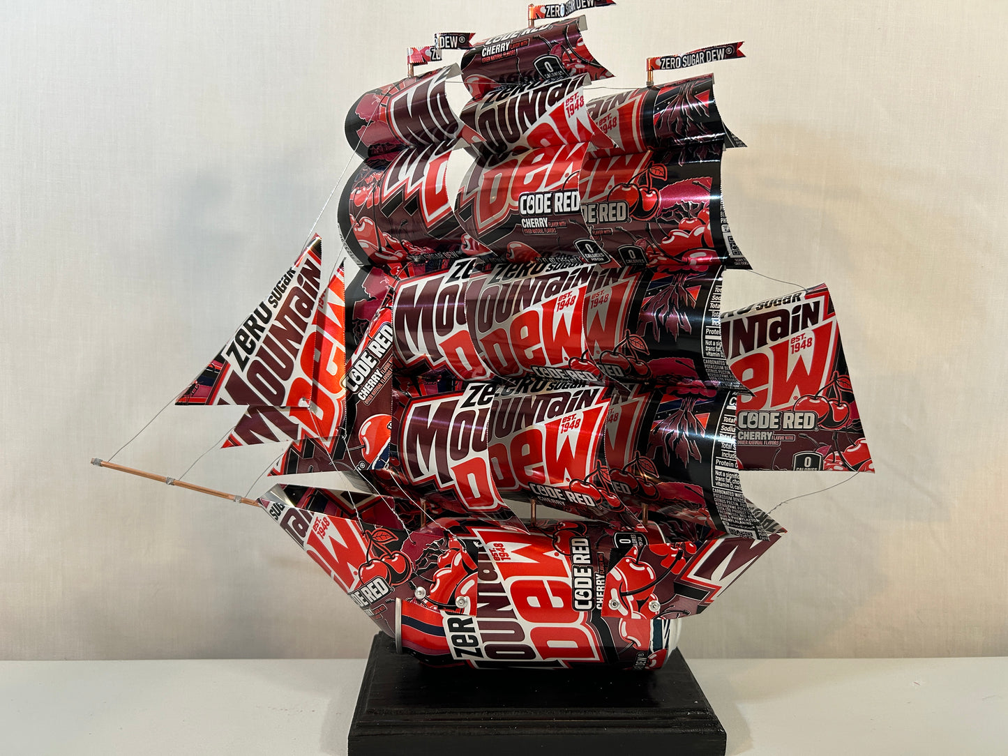 Mountain Dew Code Red Zero Sugar Soda Can Ship