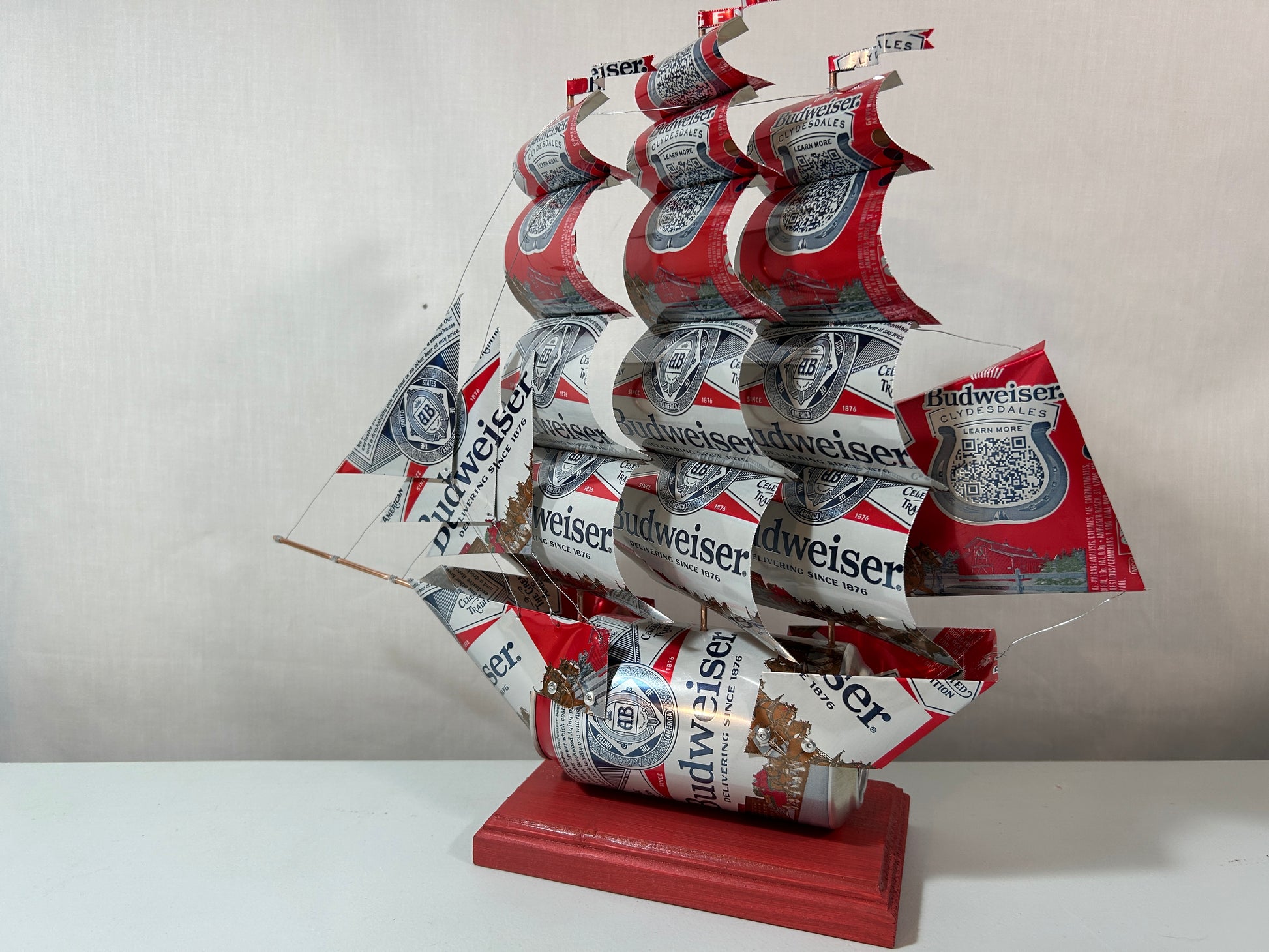 Anheuser Busch Budweiser Clydesdales Beer Can Ship