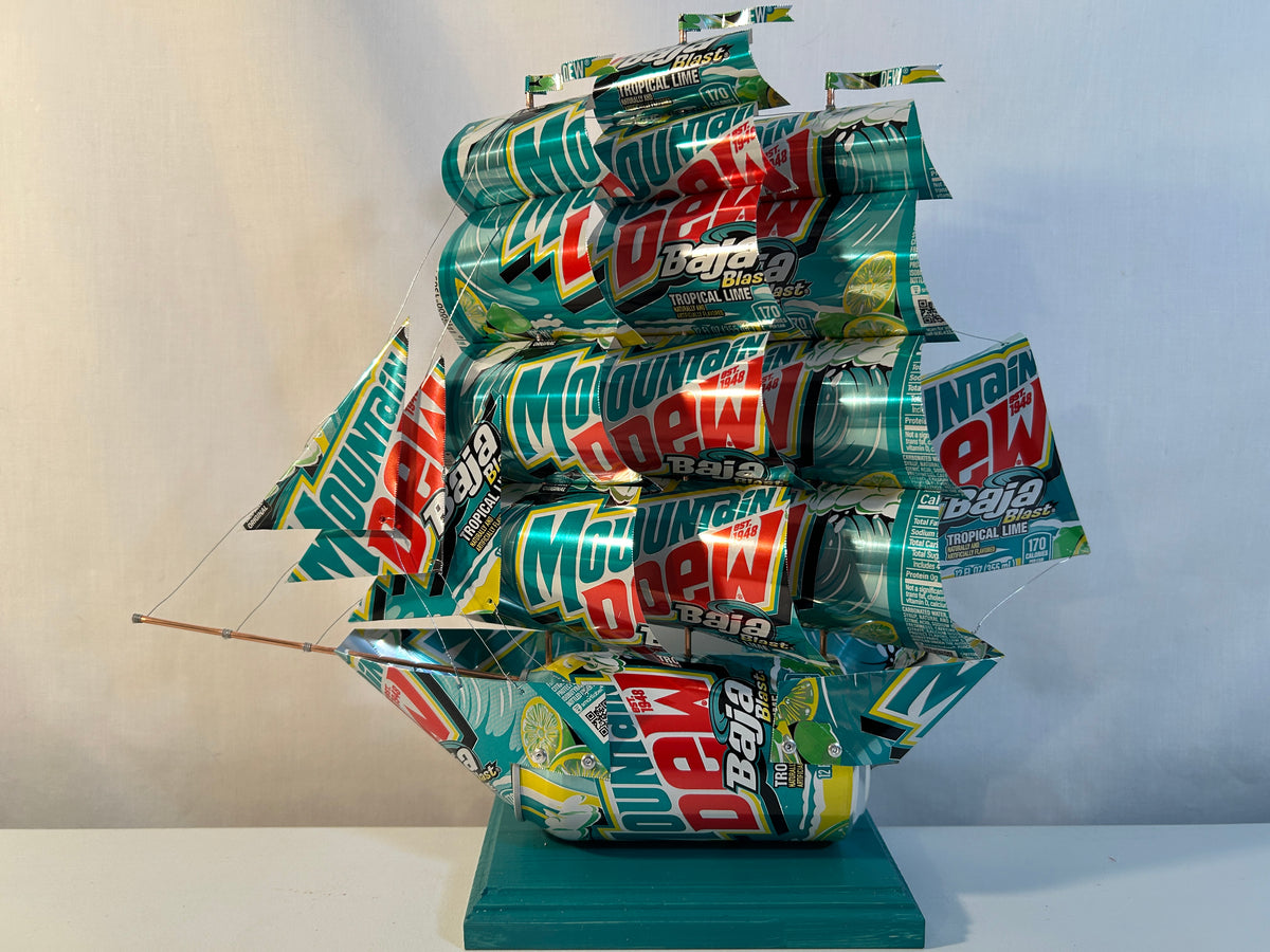 Mountain Dew Baja Blast Soda Can Ship
