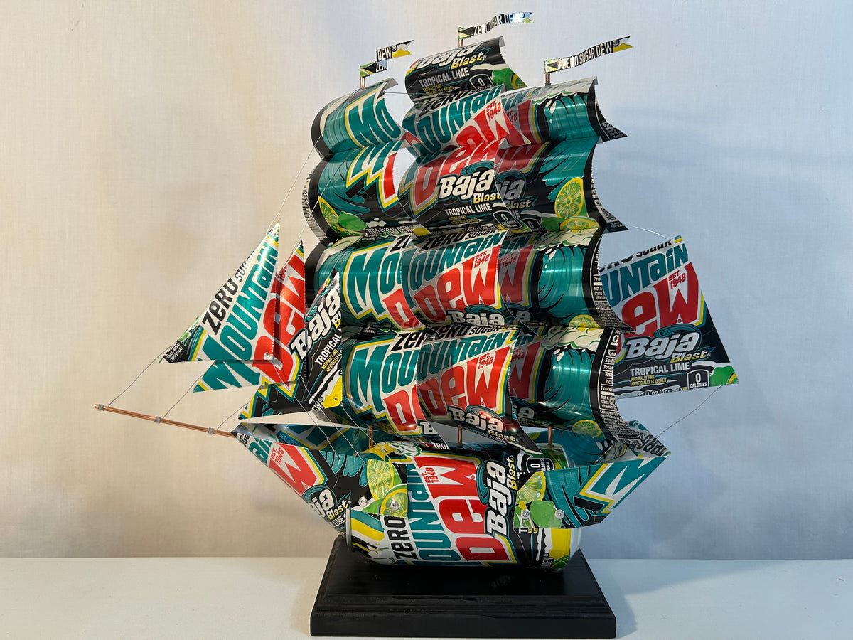 Mountain Dew Baja Blast Zero Sugar Soda Can Ship