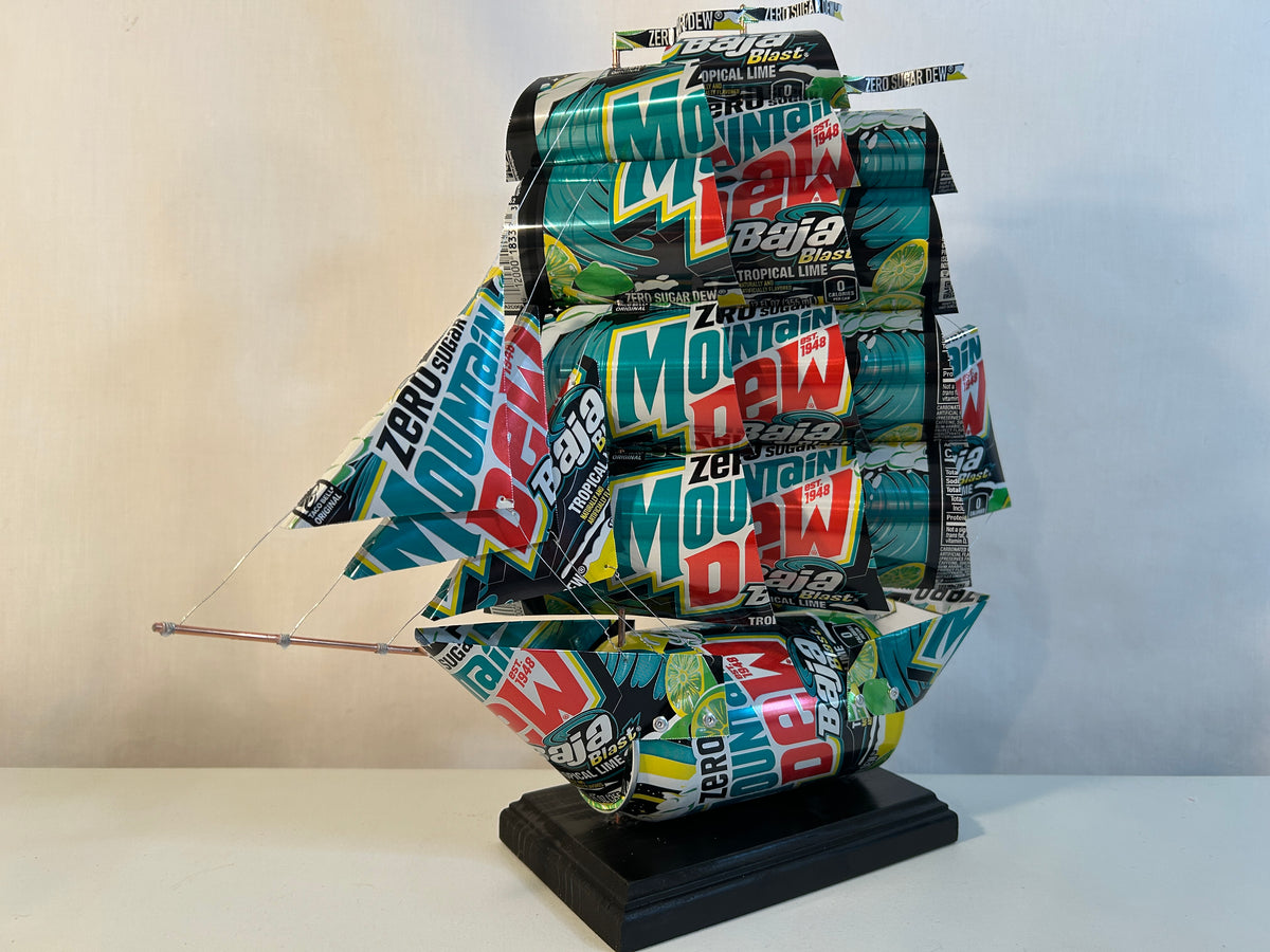 Mountain Dew Baja Blast Zero Sugar Soda Can Ship