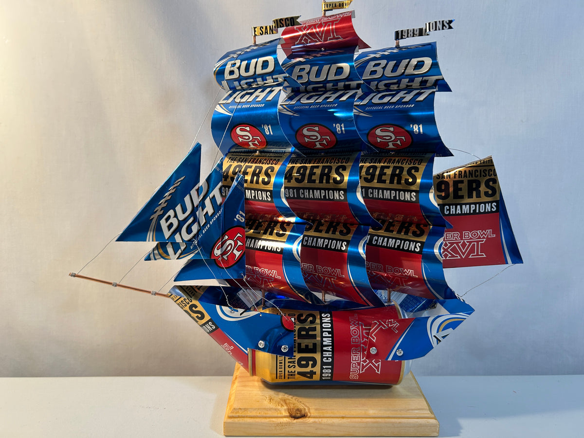 San Francisco 49ers 1981 Champions Super Bowl XVI Beer Can Ship