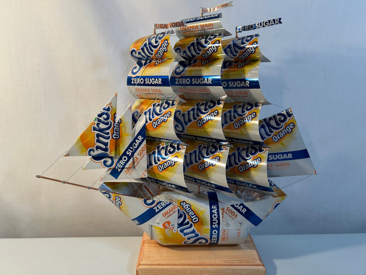 Sunkist Orange Zero Sugar Soda Can Ship
