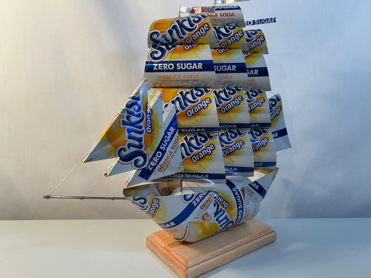 Sunkist Orange Zero Sugar Soda Can Ship
