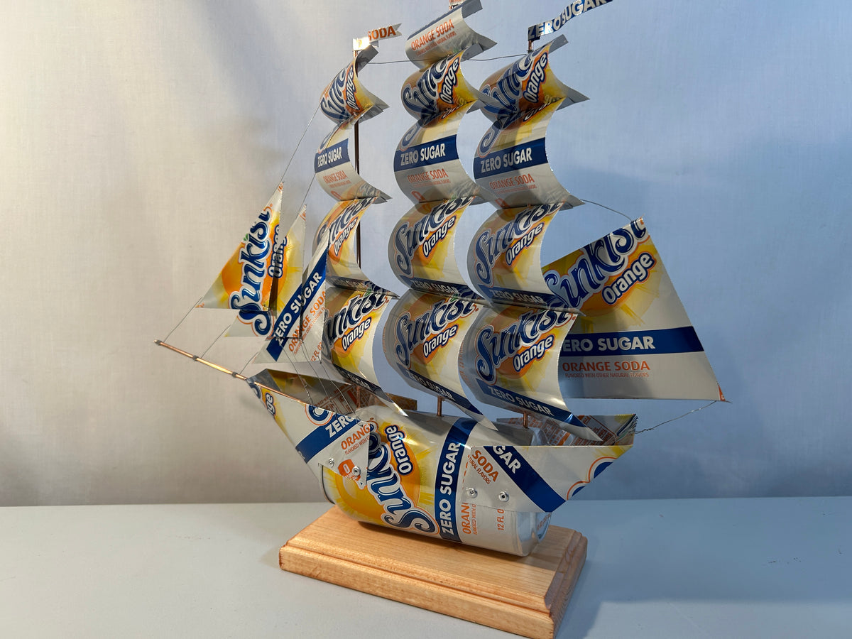 Sunkist Orange Zero Sugar Soda Can Ship