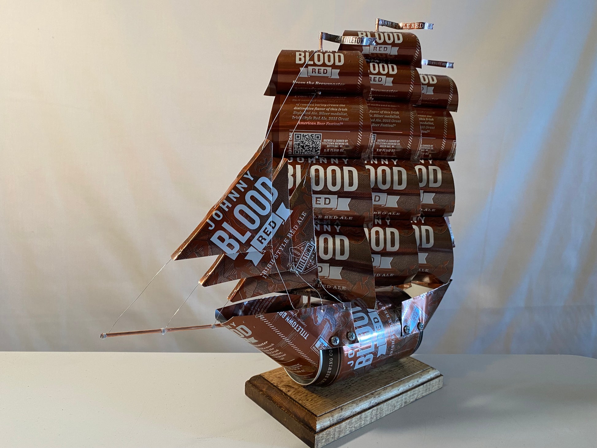 Titletown Blood Red Beer Can Boat